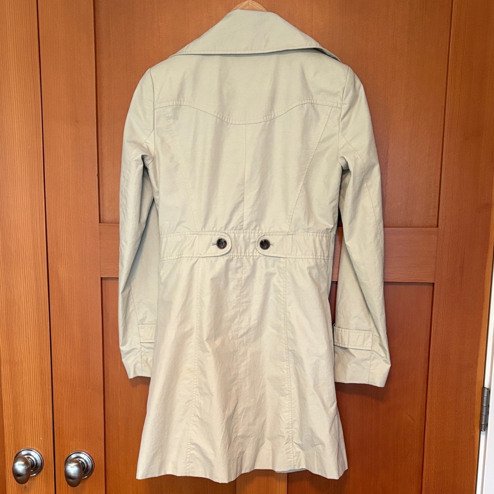 Cole Haan Light Beige Trench Coat with Button Front - Picture 3 of 3
